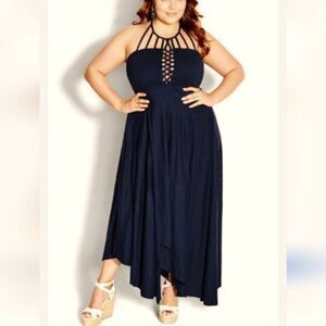 City Chic Detail Maxi Dress Witchy Baddie
